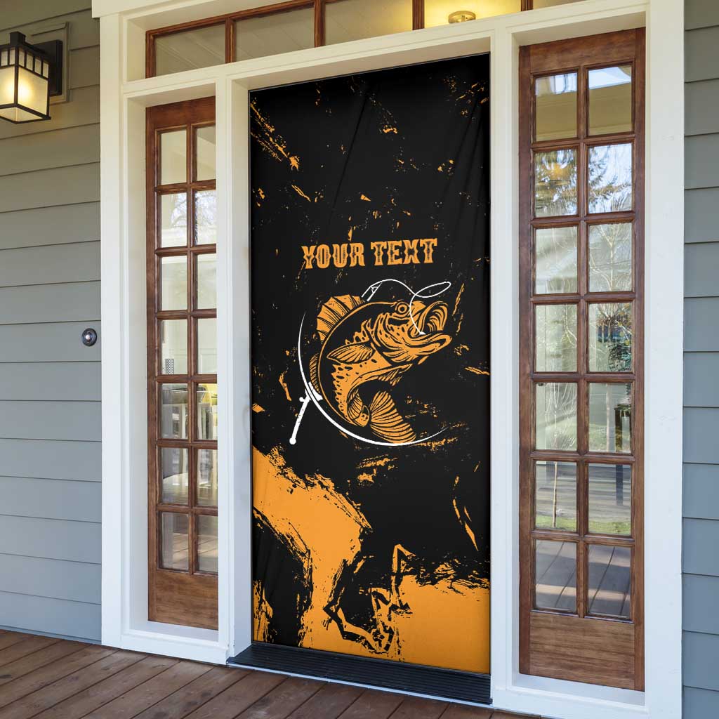 Personalized Fishing Solves Most of My Problems Door Cover Grunge Style