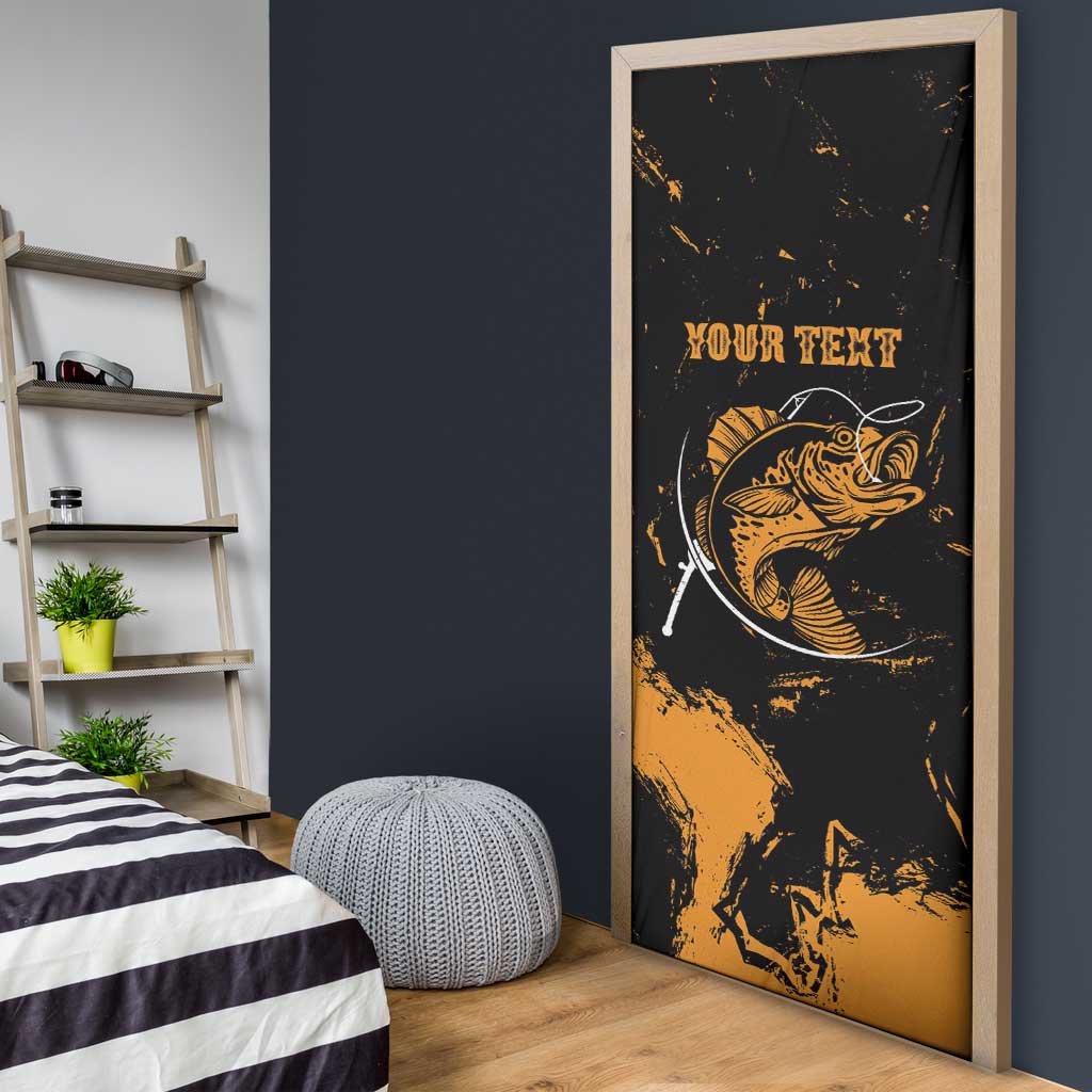 Personalized Fishing Solves Most of My Problems Door Cover Grunge Style