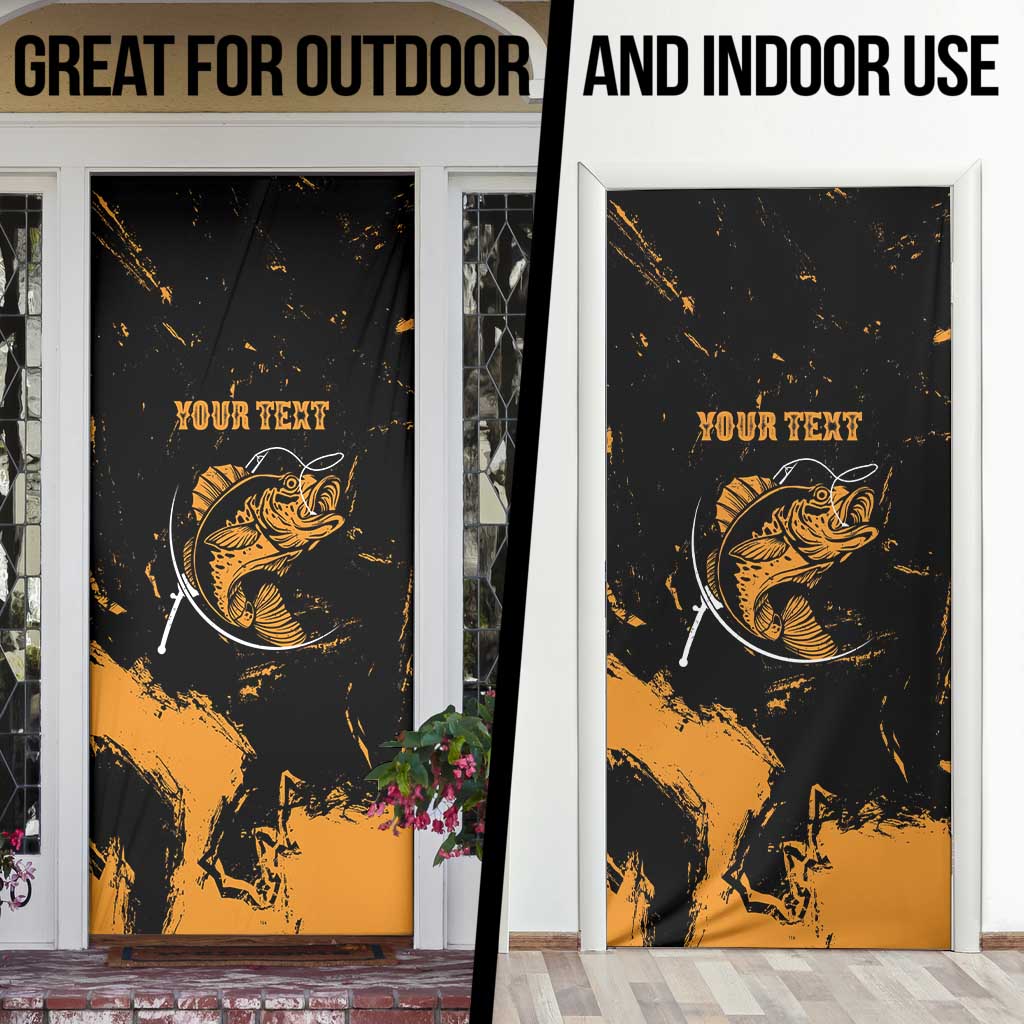 Personalized Fishing Solves Most of My Problems Door Cover Grunge Style