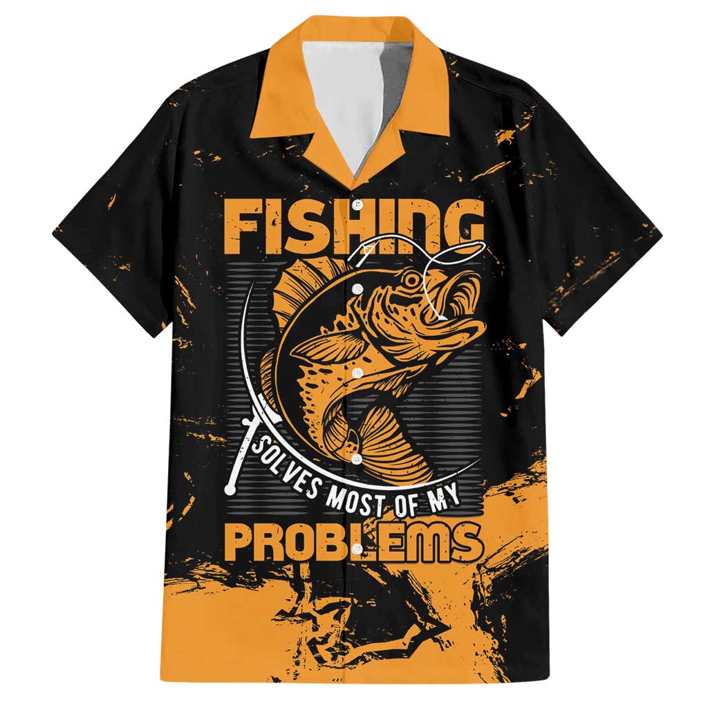 Personalized Fishing Solves Most of My Problems Hawaiian Shirt Grunge Style