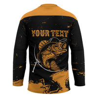 Personalized Fishing Solves Most of My Problems Hockey Jersey Grunge Style