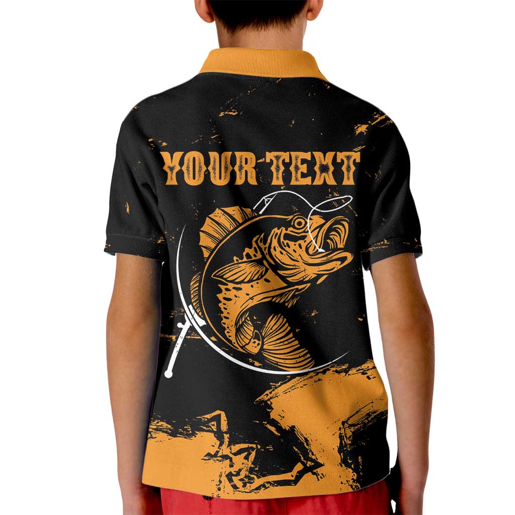 Personalized Fishing Solves Most of My Problems Kid Polo Shirt Grunge Style