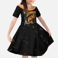 Personalized Fishing Solves Most of My Problems Kid Short Sleeve Dress Grunge Style