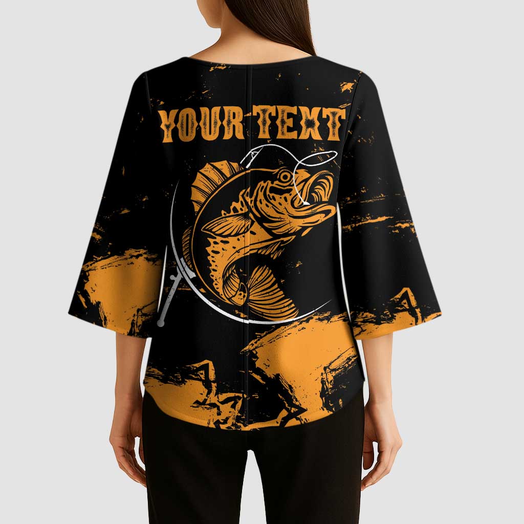 Personalized Fishing Solves Most of My Problems Kimono Sleeve Blouse Grunge Style