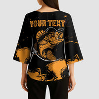 Personalized Fishing Solves Most of My Problems Kimono Sleeve Blouse Grunge Style