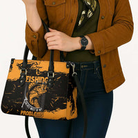 Fishing Solves Most of My Problems Leather Bag Grunge Style