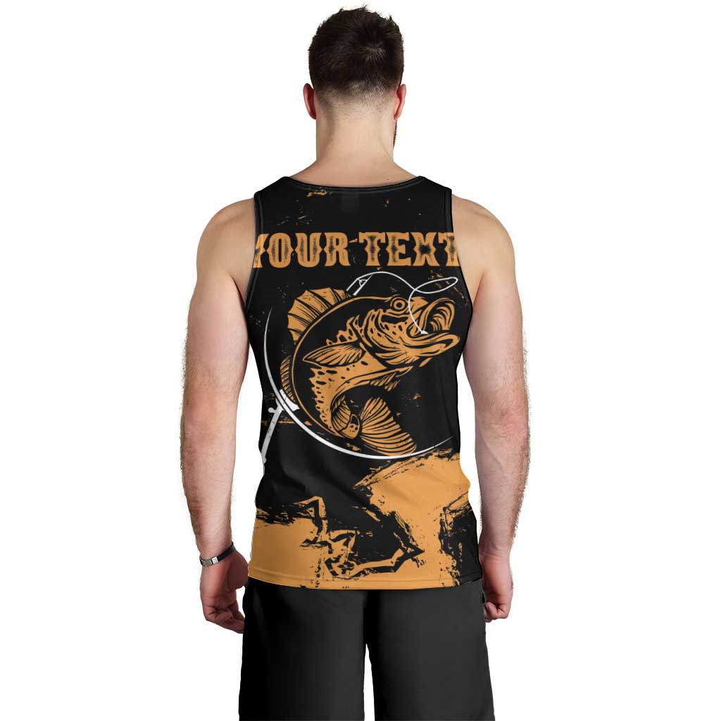 Personalized Fishing Solves Most of My Problems Men Tank Top Grunge Style