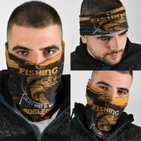 Fishing Solves Most of My Problems Neck Gaiter Grunge Style