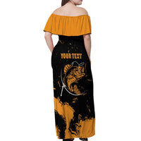 Personalized Fishing Solves Most of My Problems Off Shoulder Maxi Dress Grunge Style