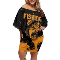 Personalized Fishing Solves Most of My Problems Off Shoulder Short Dress Grunge Style
