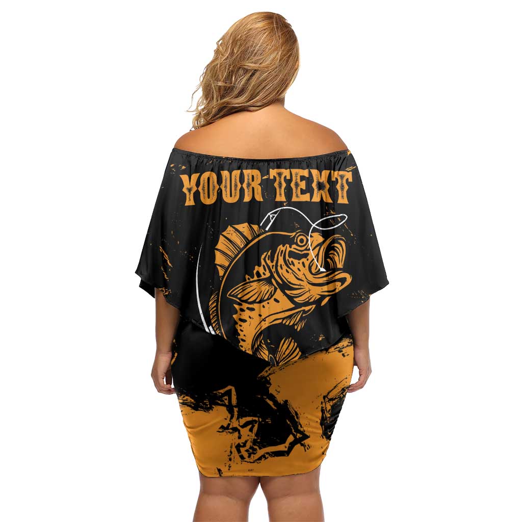 Personalized Fishing Solves Most of My Problems Off Shoulder Short Dress Grunge Style