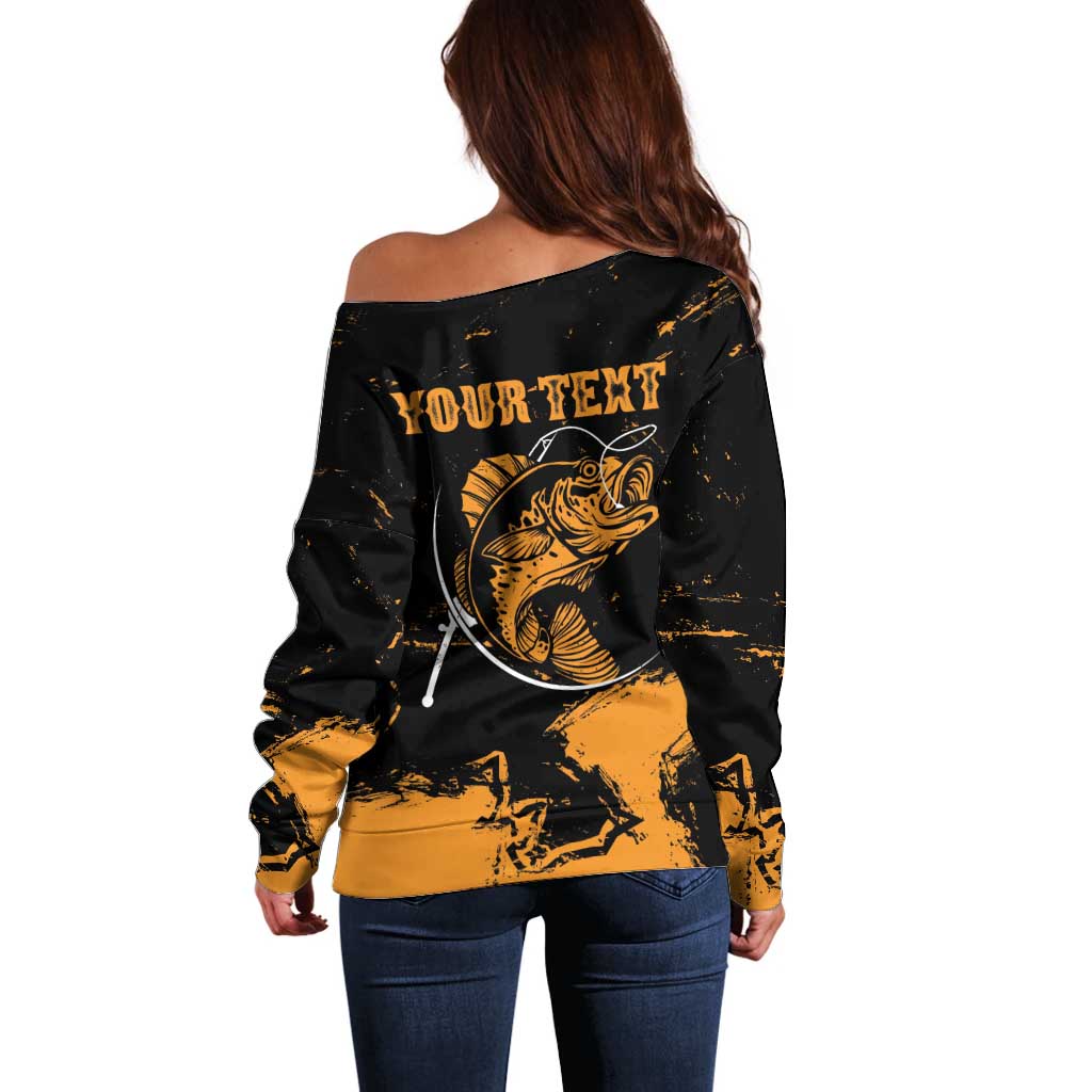 Personalized Fishing Solves Most of My Problems Off Shoulder Sweater Grunge Style