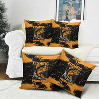 Fishing Solves Most of My Problems Pillow Cover Grunge Style