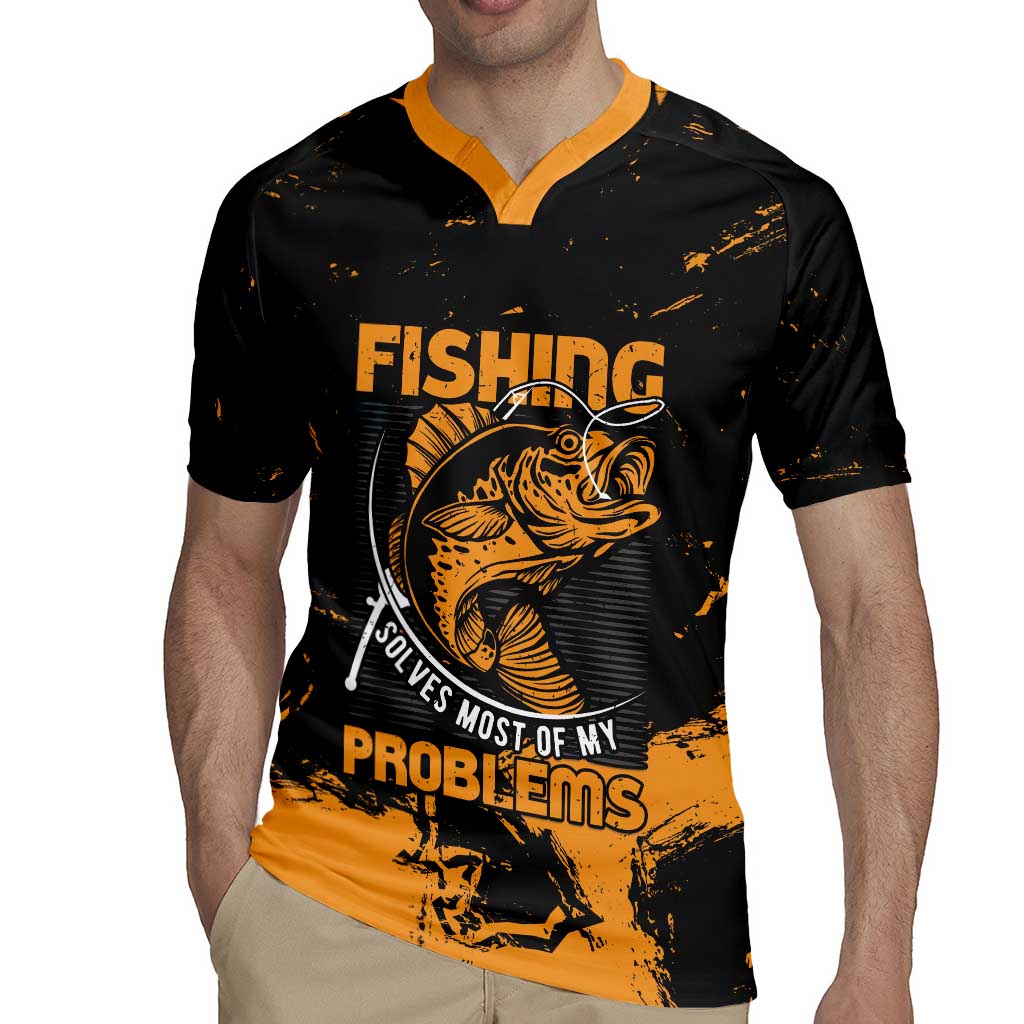 Personalized Fishing Solves Most of My Problems Rugby Jersey Grunge Style
