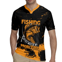 Personalized Fishing Solves Most of My Problems Rugby Jersey Grunge Style