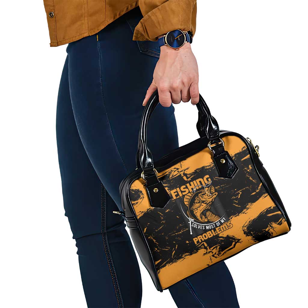 Fishing Solves Most of My Problems Shoulder Handbag Grunge Style