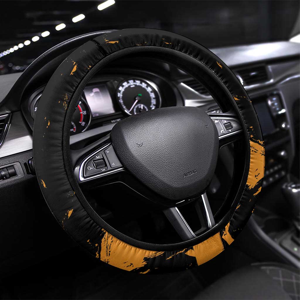 Fishing Solves Most of My Problems Steering Wheel Cover Grunge Style
