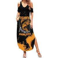 Personalized Fishing Solves Most of My Problems Summer Maxi Dress Grunge Style
