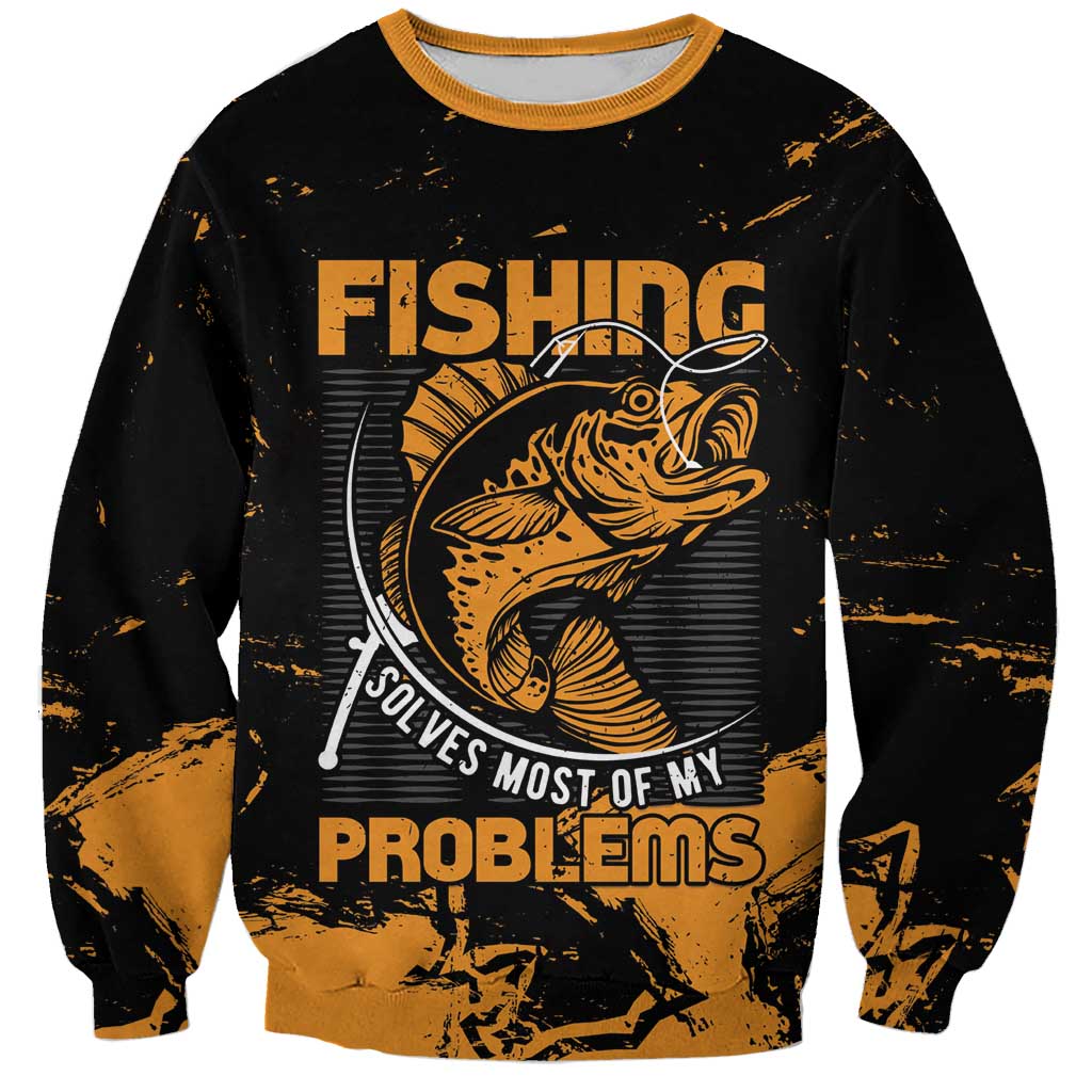 Personalized Fishing Solves Most of My Problems Sweatshirt Grunge Style