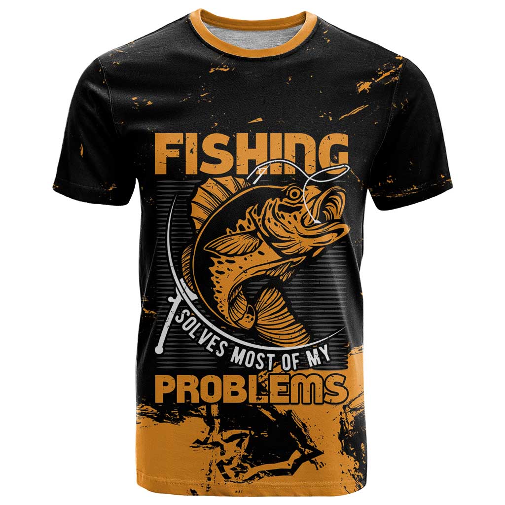 Personalized Fishing Solves Most of My Problems T Shirt Grunge Style