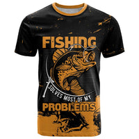 Personalized Fishing Solves Most of My Problems T Shirt Grunge Style