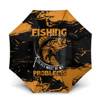 Fishing Solves Most of My Problems Umbrella Grunge Style