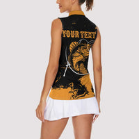 Personalized Fishing Solves Most of My Problems Women Sleeveless Polo Shirt Grunge Style