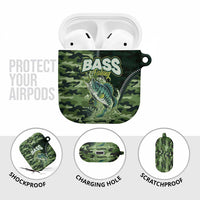 Bass Fishing Camouflage AirPods Case Zipper Stylized