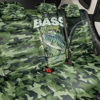 Bass Fishing Camouflage Back Car Seat Cover Zipper Stylized