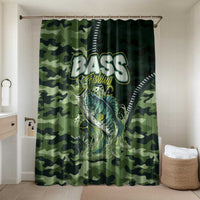 Bass Fishing Camouflage Bathroom Set Zipper Stylized