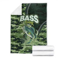 Bass Fishing Camouflage Blanket Zipper Stylized