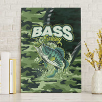 Bass Fishing Camouflage Canvas Wall Art Zipper Stylized