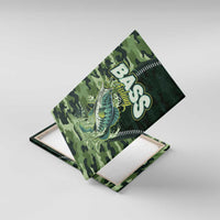 Bass Fishing Camouflage Canvas Wall Art Zipper Stylized