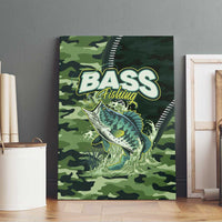 Bass Fishing Camouflage Canvas Wall Art Zipper Stylized