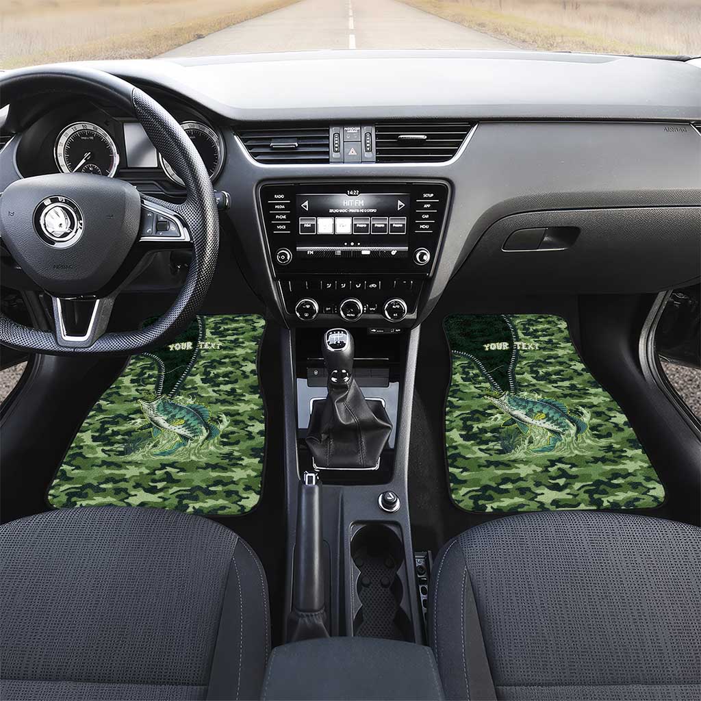 Personalized Bass Fishing Camouflage Car Mats Zipper Stylized