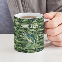 Personalized Bass Fishing Camouflage Ceramic Mug Zipper Stylized
