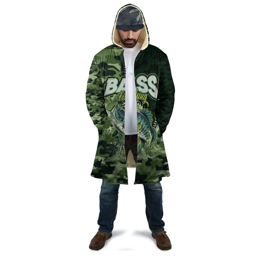Personalized Bass Fishing Camouflage Cloak Zipper Stylized