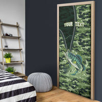 Personalized Bass Fishing Camouflage Door Cover Zipper Stylized