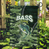 Bass Fishing Camouflage Garden Flag Zipper Stylized