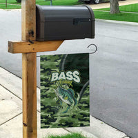 Bass Fishing Camouflage Garden Flag Zipper Stylized