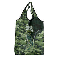 Bass Fishing Camouflage Grocery Bag Zipper Stylized