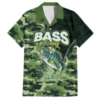 Personalized Bass Fishing Camouflage Hawaiian Shirt Zipper Stylized