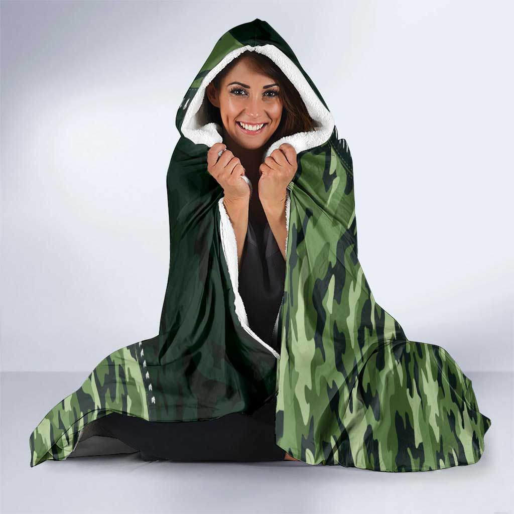 Bass Fishing Camouflage Hooded Blanket Zipper Stylized