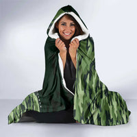 Bass Fishing Camouflage Hooded Blanket Zipper Stylized