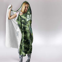 Bass Fishing Camouflage Hooded Blanket Zipper Stylized