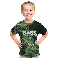 Personalized Bass Fishing Camouflage Kid T Shirt Zipper Stylized