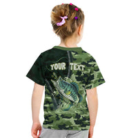 Personalized Bass Fishing Camouflage Kid T Shirt Zipper Stylized