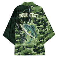 Personalized Bass Fishing Camouflage Kimono Zipper Stylized