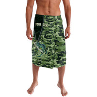 Personalized Bass Fishing Camouflage Lavalava Zipper Stylized