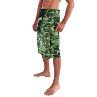 Personalized Bass Fishing Camouflage Lavalava Zipper Stylized